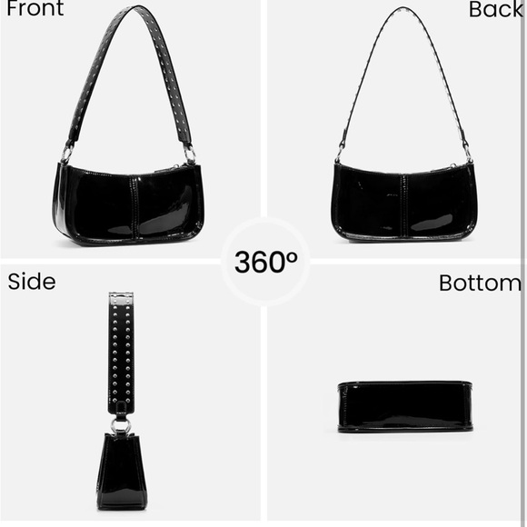 COPY - Gorgeous Glossy Small Shoulder/Crossbody Bag🖤 - Picture 3 of 4